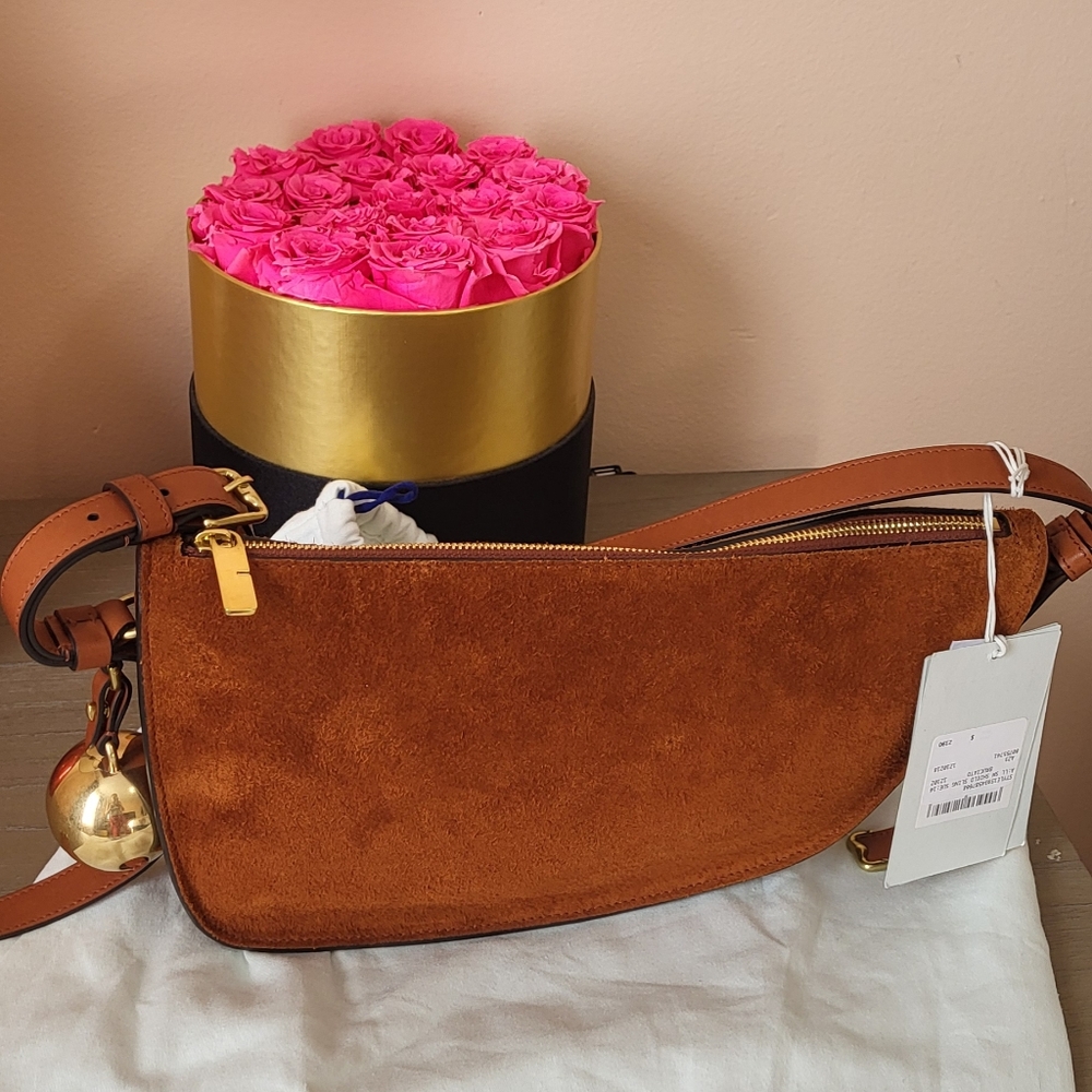New Burberry suede bag